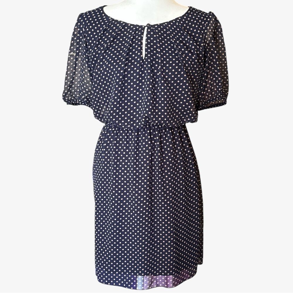 Polka Dot Navy Blue Dress